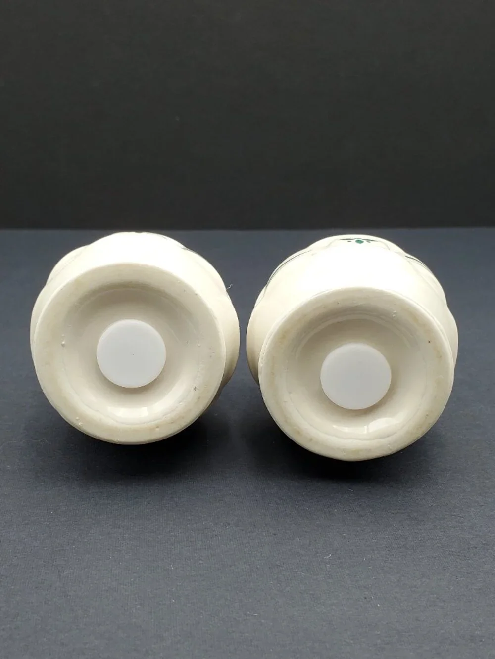 Longaberger Woven Traditions Heritage Green Salt & Pepper Shakers